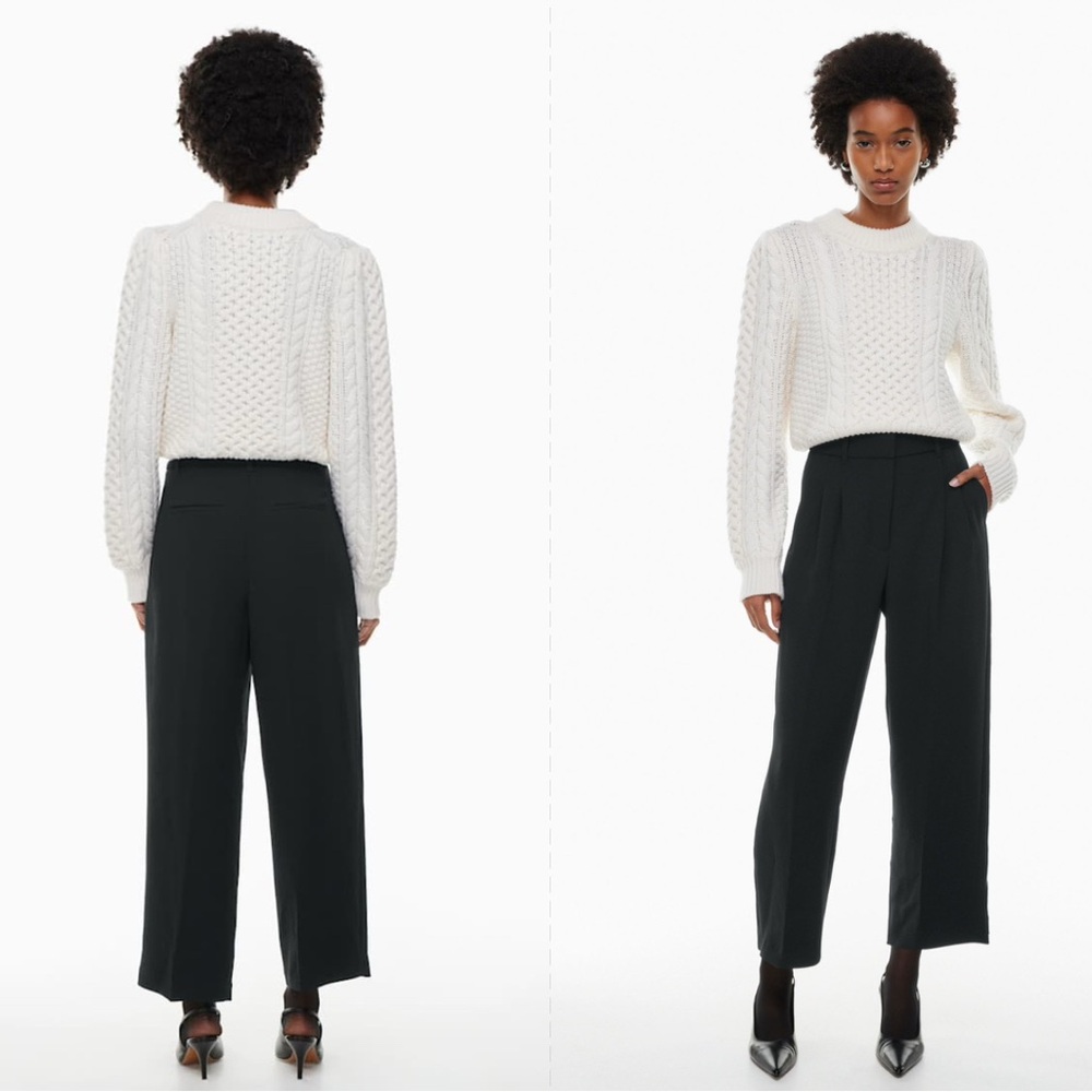 NWOTS Wilfred Effortless Cropped Wool Pant Sz 4 Black